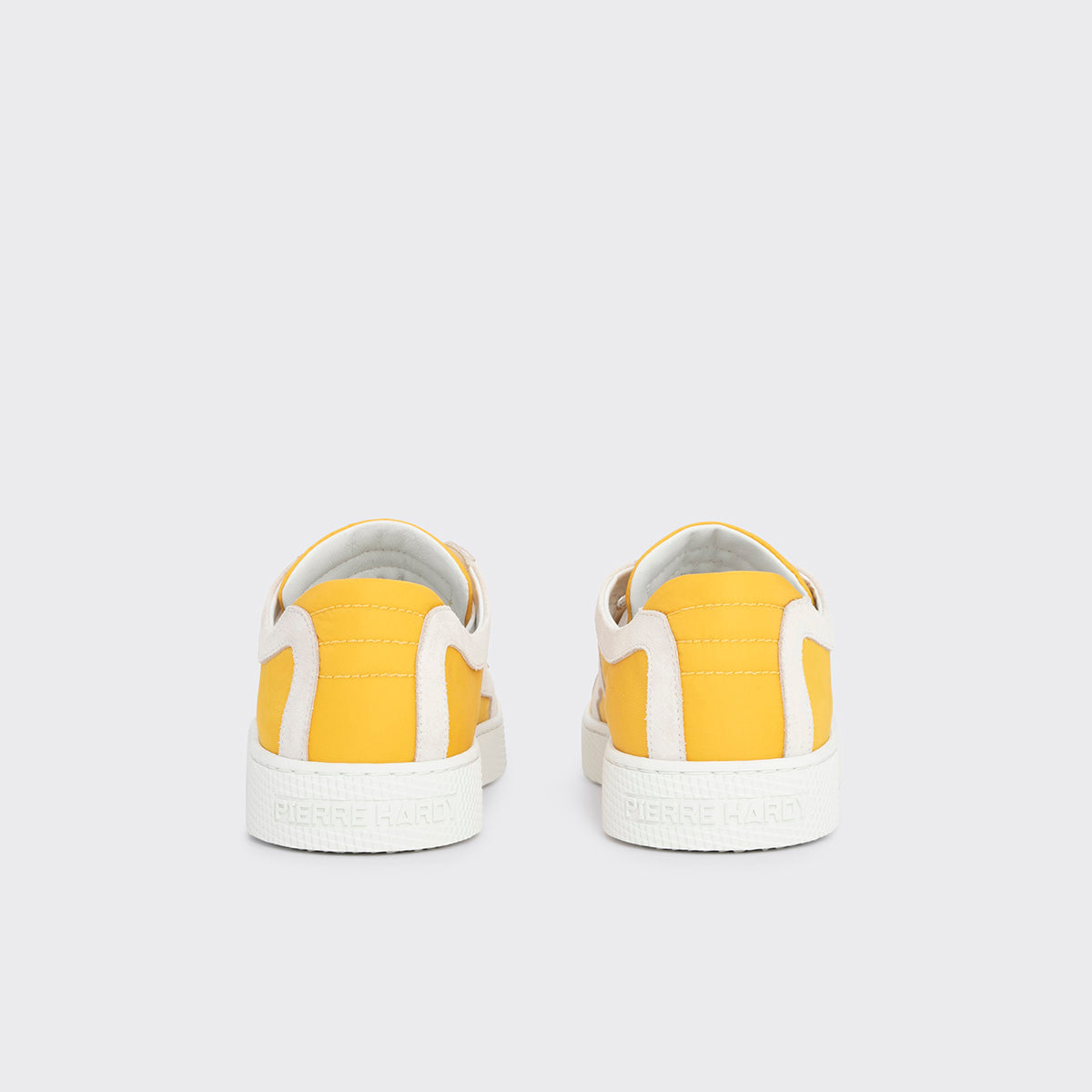 Pierre Hardy ALPHA SNEAKERS - WOMEN, yellow nylon canvas and white suede calfskin, vue 9