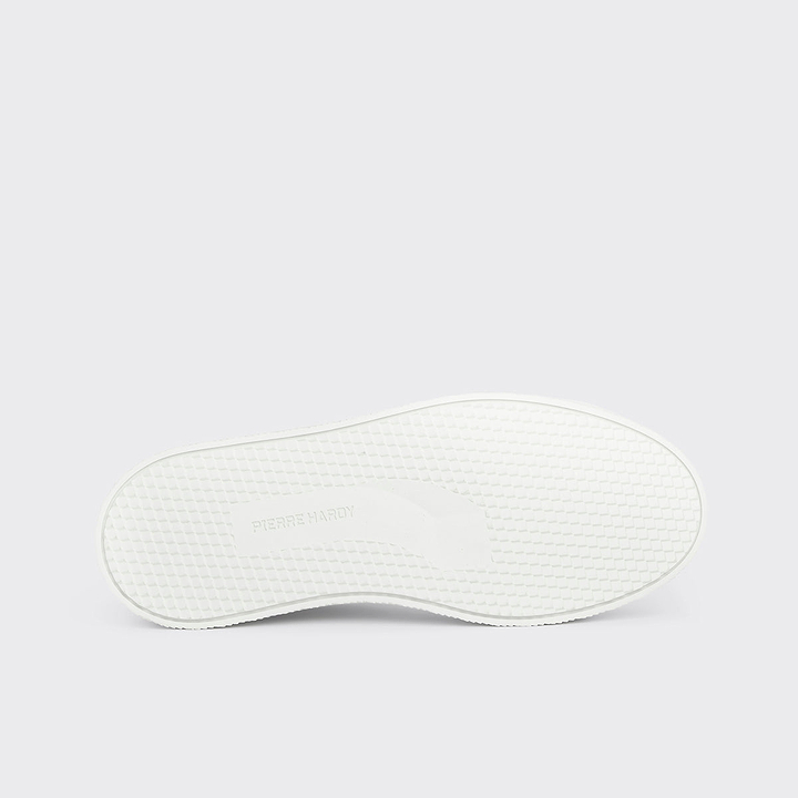 Pierre Hardy ALPHA SNEAKERS - WOMEN, yellow nylon canvas and white suede calfskin, vue 10