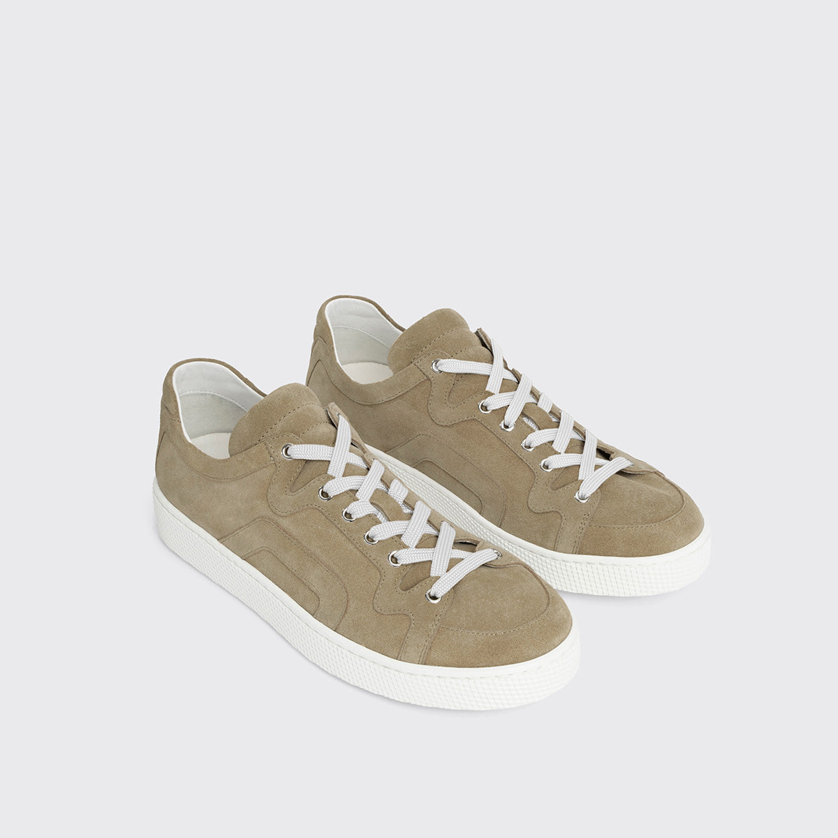 Pierre Hardy BASKETS ALPHA - FEMME, cuir de veau velours sable, vue 6