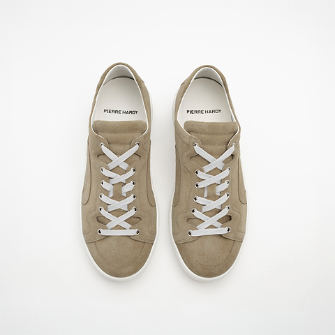Pierre Hardy ALPHA SNEAKERS - WOMEN, sand suede calfskin, vue 2