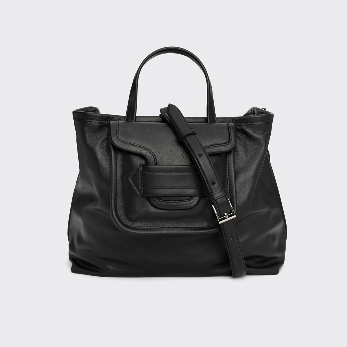 Pierre Hardy ALPHA DAY TOTE, black calfskin