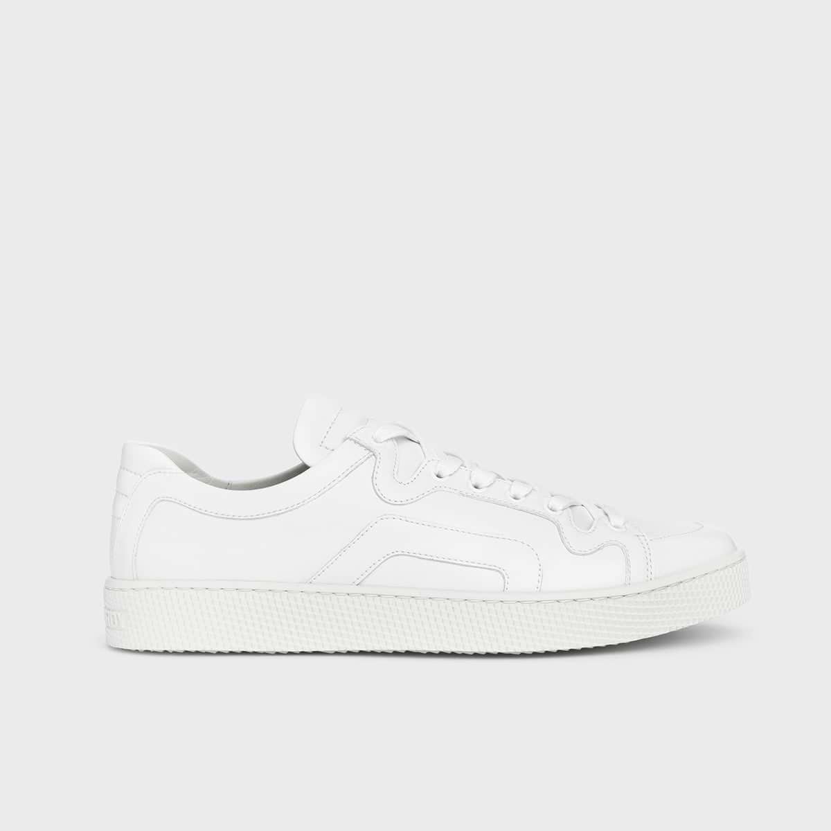 Pierre Hardy BASKETS ALPHA - HOMME, cuir de veau blanc