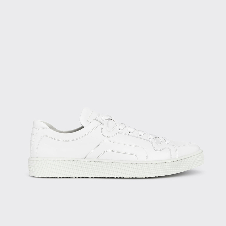 Pierre Hardy BASKETS ALPHA - HOMME, cuir de veau blanc