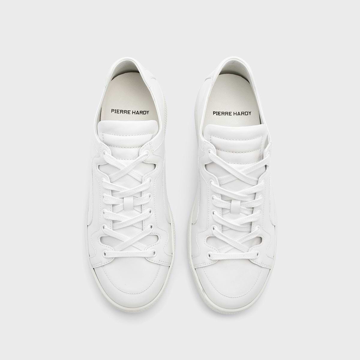 Pierre Hardy BASKETS ALPHA - HOMME, cuir de veau blanc, vue 2