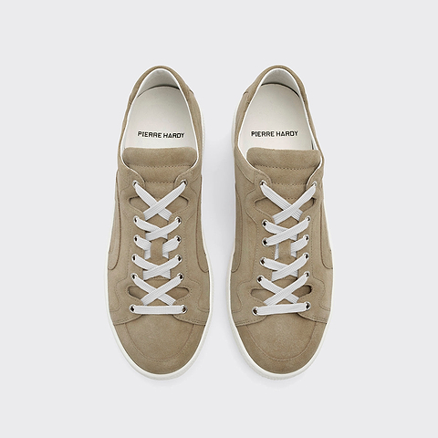 Pierre Hardy ALPHA SNEAKERS - MEN, sand suede calfskin, vue 2