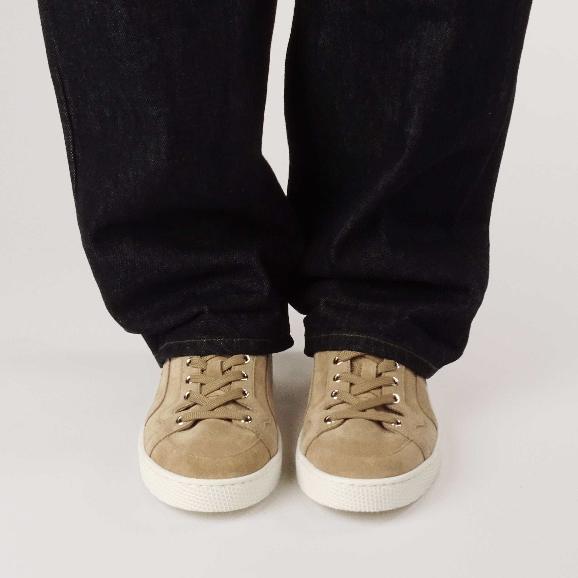 Pierre Hardy BASKETS ALPHA - FEMME, cuir de veau velours sable, vue 4