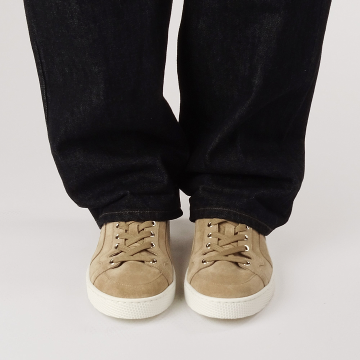 Pierre Hardy BASKETS ALPHA - FEMME, cuir de veau velours sable, vue 4