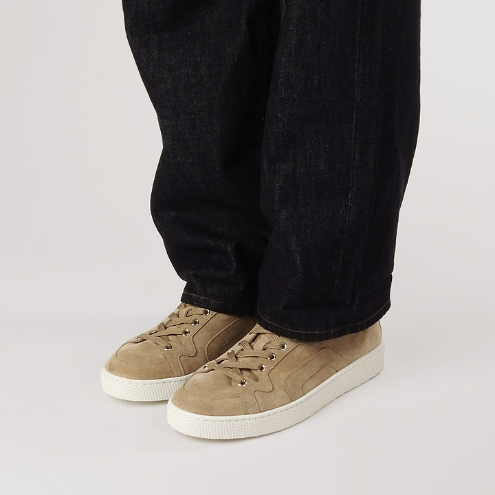 Pierre Hardy BASKETS ALPHA - FEMME, cuir de veau velours sable, vue 5