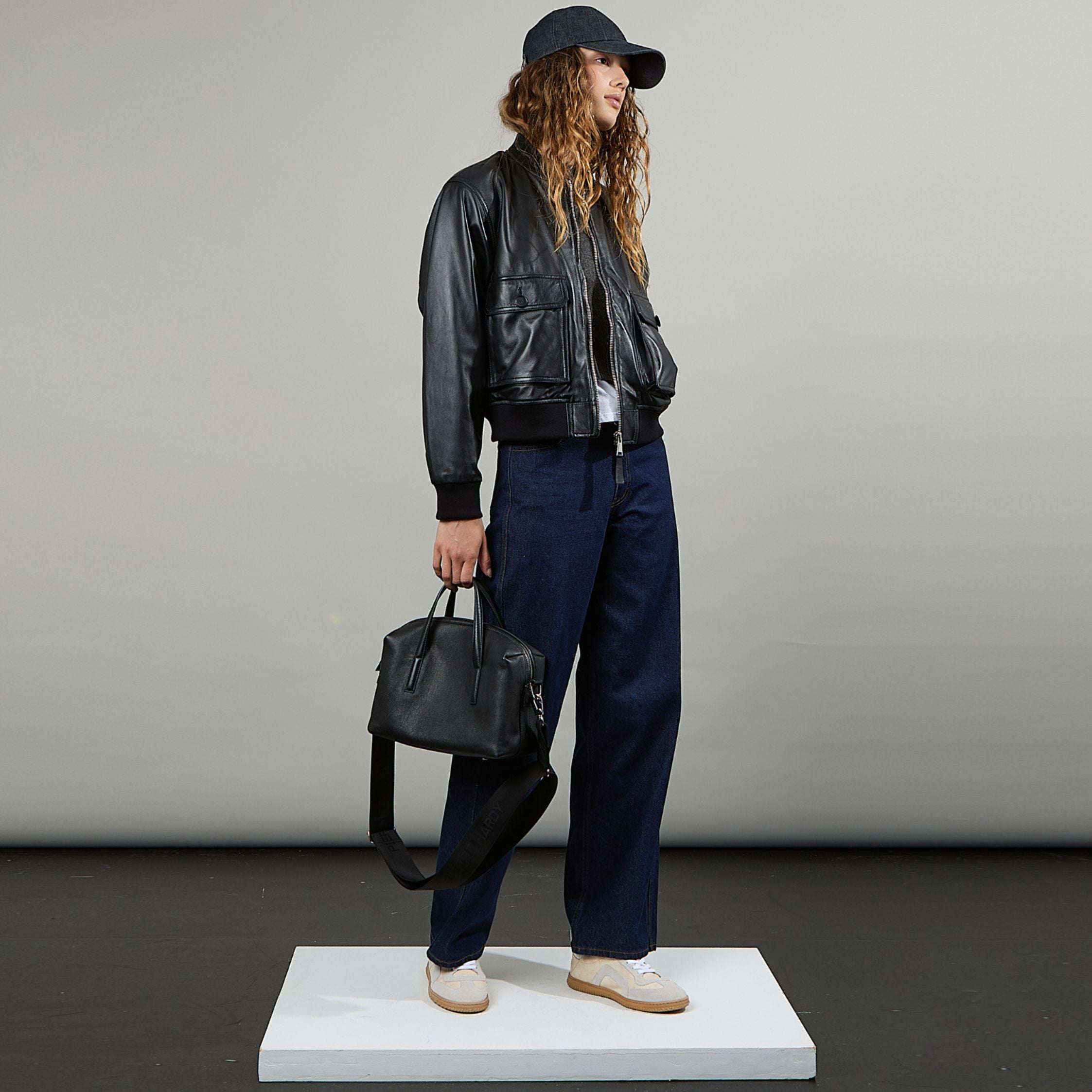 ALEX handbag for women in black calfskin — PIERRE HARDY