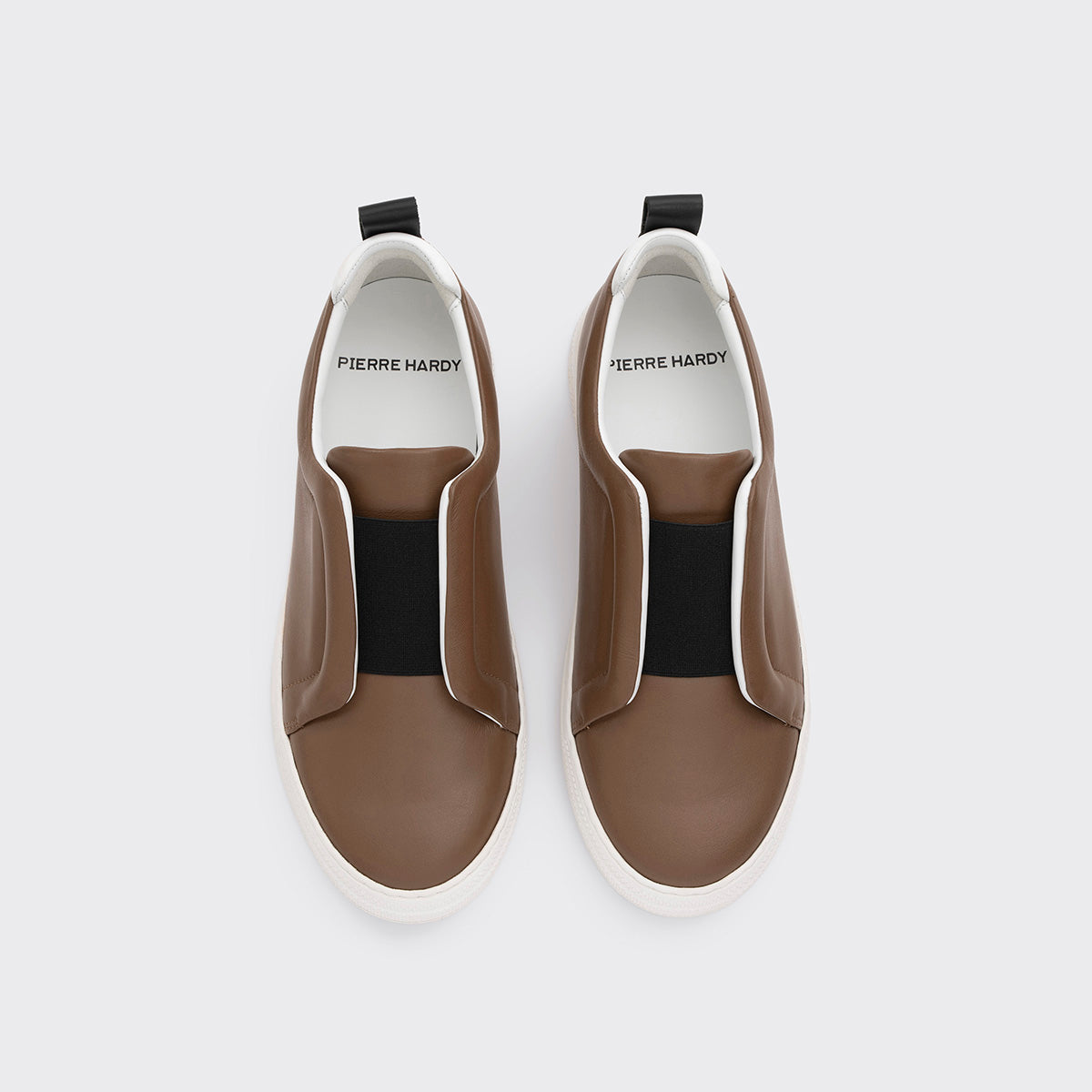 Pierre Hardy SLIDER SNEAKERS, cuir de veau camel, vue 2
