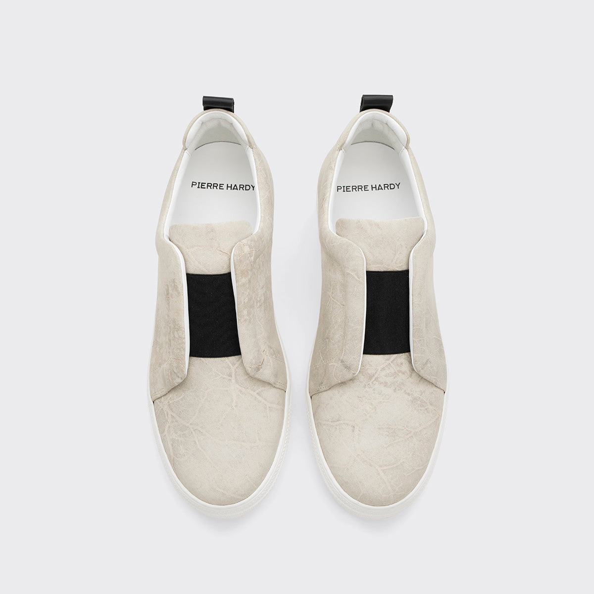 Pierre Hardy SLIDER SNEAKERS, greige calfskin, vue 2