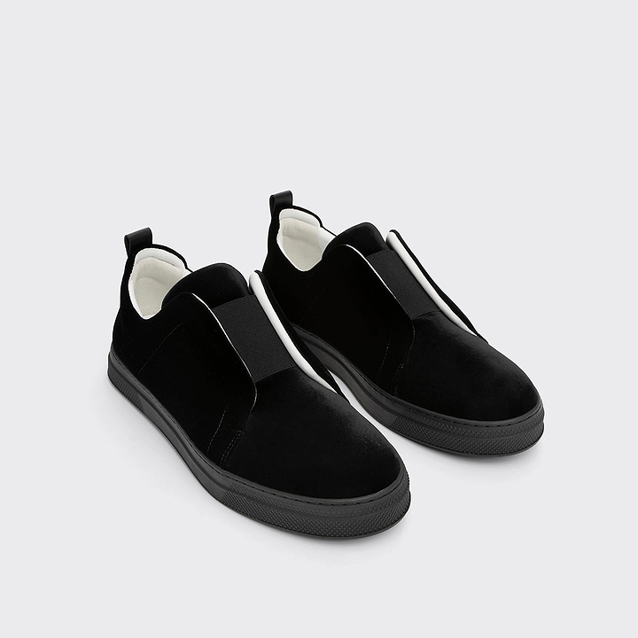Pierre Hardy SLIDER SNEAKERS, calfskin and black suede, vue 3