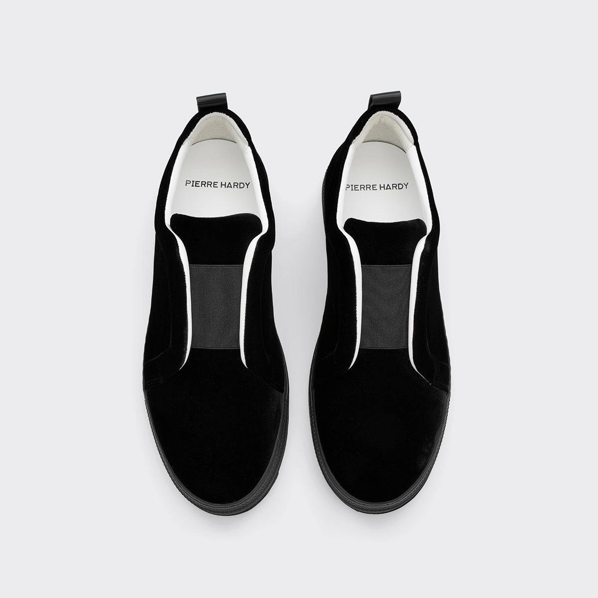 Pierre Hardy SLIDER SNEAKERS, calfskin and black suede, vue 2