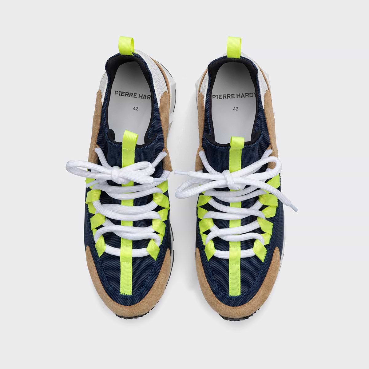 TREK COMET men s sneakers in navy canvas sand leather PIERRE HARDY