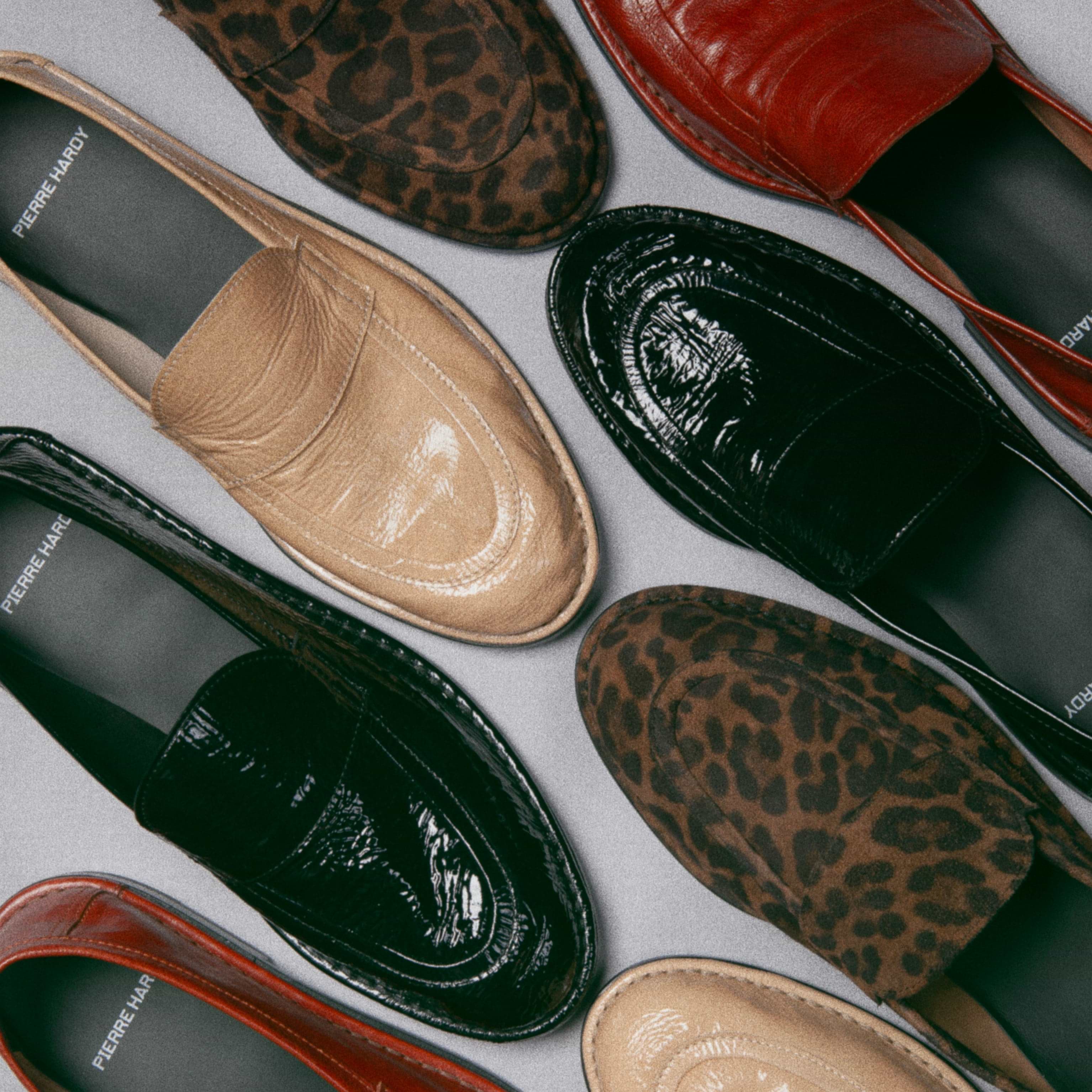 NOTO loafer for women in Mahogany kangaroo leather PIERRE HARDY