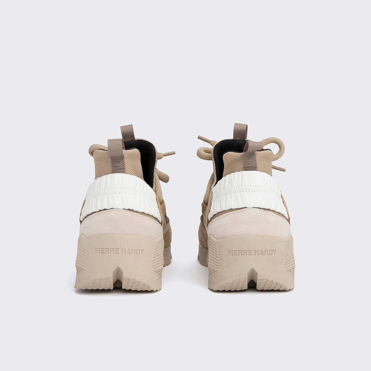Pierre Hardy TREK COMET SNEAKERS, sand nylon canvas and sand and beige suede calfskin, vue 5