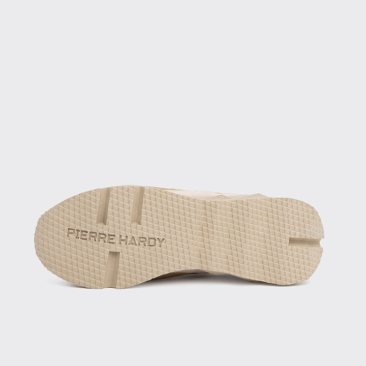 Pierre Hardy TREK COMET SNEAKERS, sand nylon canvas and sand and beige suede calfskin, vue 4