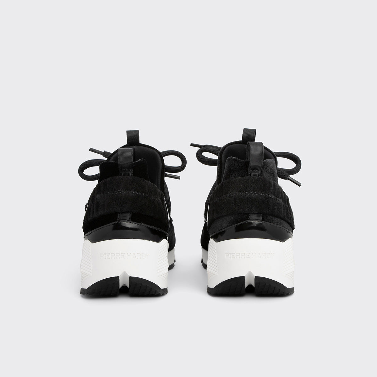Pierre Hardy TREK COMET SNEAKERS, black suede, black patent lambskin and black suede calfskin, vue 5
