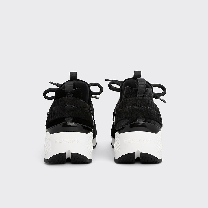 Pierre Hardy TREK COMET SNEAKERS, black suede, black patent lambskin and black suede calfskin, vue 5