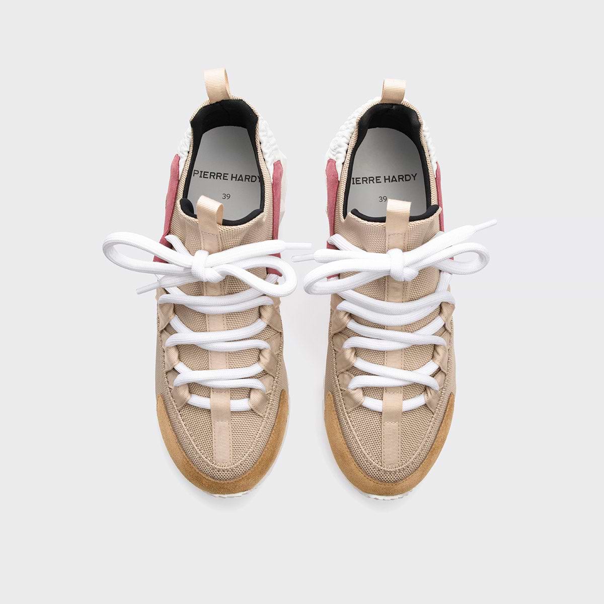 TREK COMET women's sneakers in sand canvas & leather