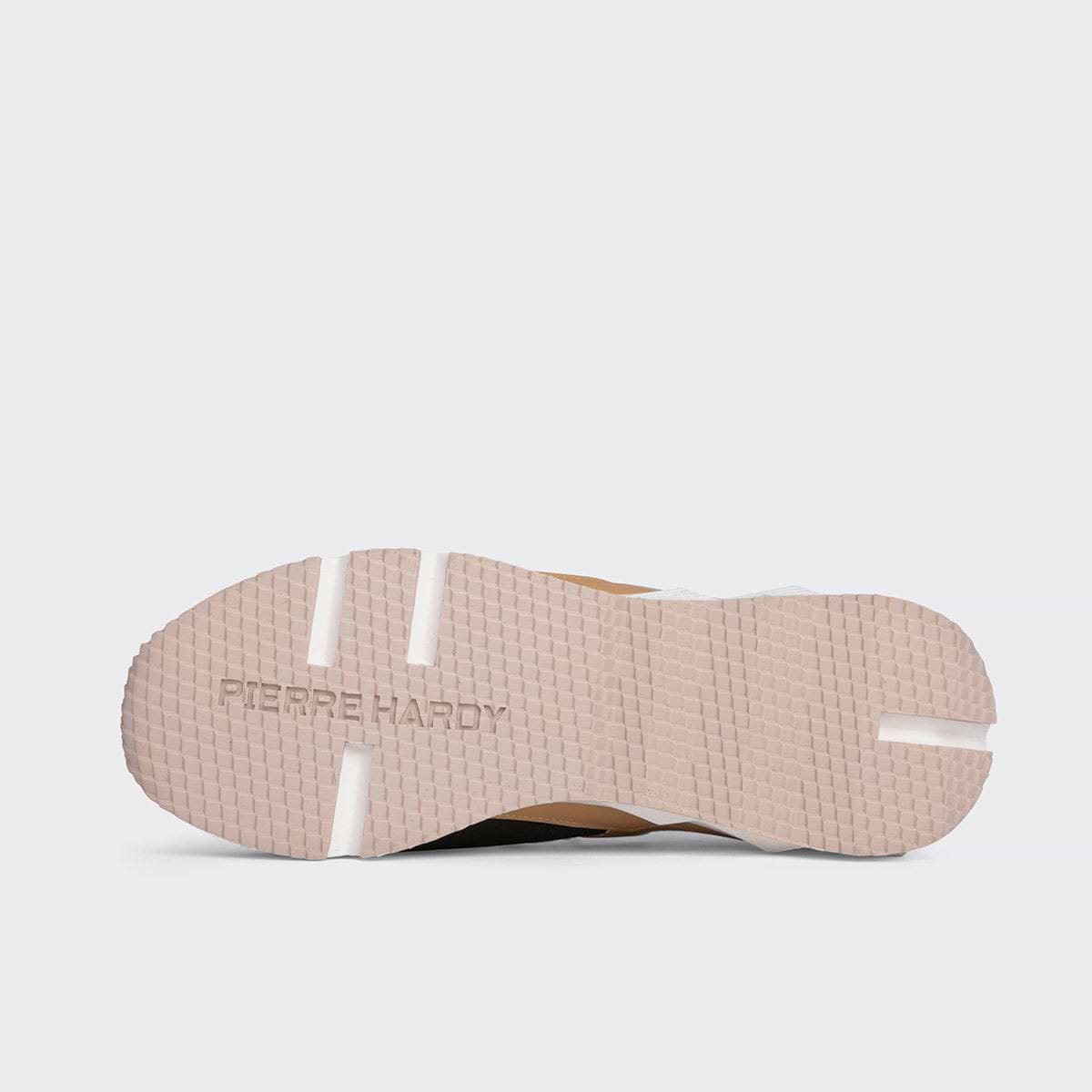 Baskets femme TREK COMET en neoprene noir cuir beige PIERRE HARDY