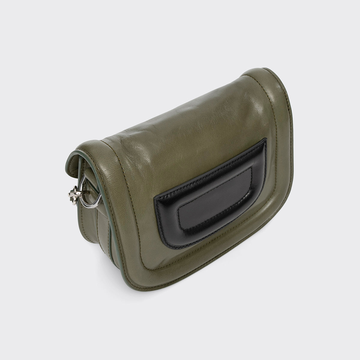 Pierre Hardy MINI ALPHAVILLE BAG, khaki and black kidskin, vue 4