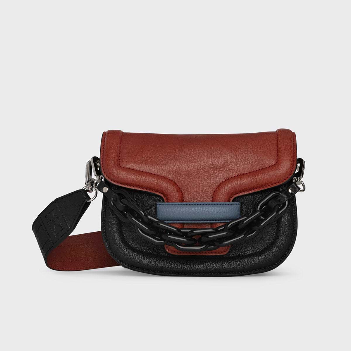 MINI ALPHAVILLE handbag in black mahogany kid leather PIERRE HARDY