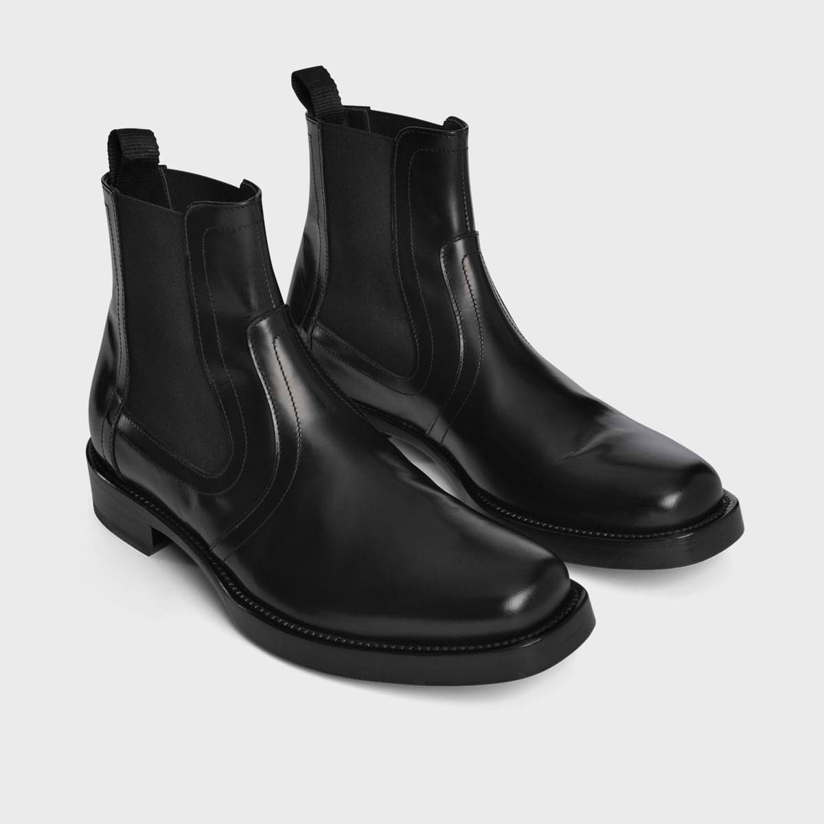 HEROES boots for men in black patent calf leather PIERRE HARDY