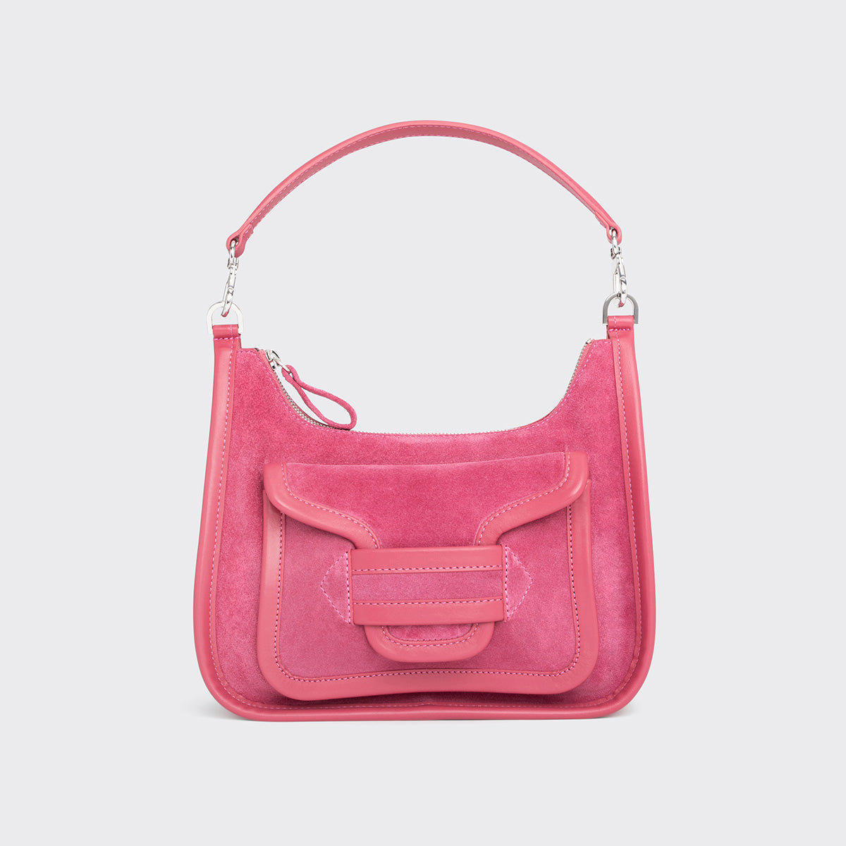 Pierre Hardy SAC ALPHA DAY, cuir de veau velours et cuir de veau rose, vue 6