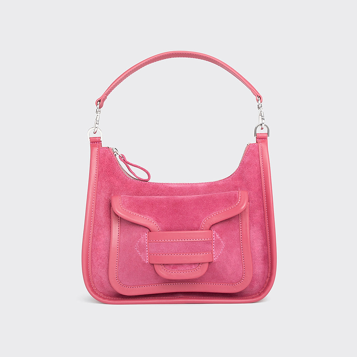 Pierre Hardy SAC ALPHA DAY, cuir de veau velours et cuir de veau rose, vue 6