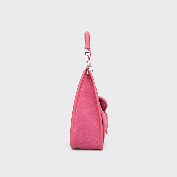 Pierre Hardy SAC ALPHA DAY, cuir de veau velours et cuir de veau rose, vue 3