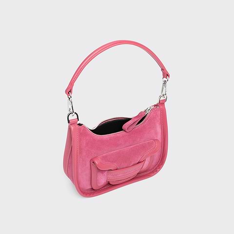 Pierre Hardy SAC ALPHA DAY MINI, cuir de veau velours et cuir de veau rose, vue 2