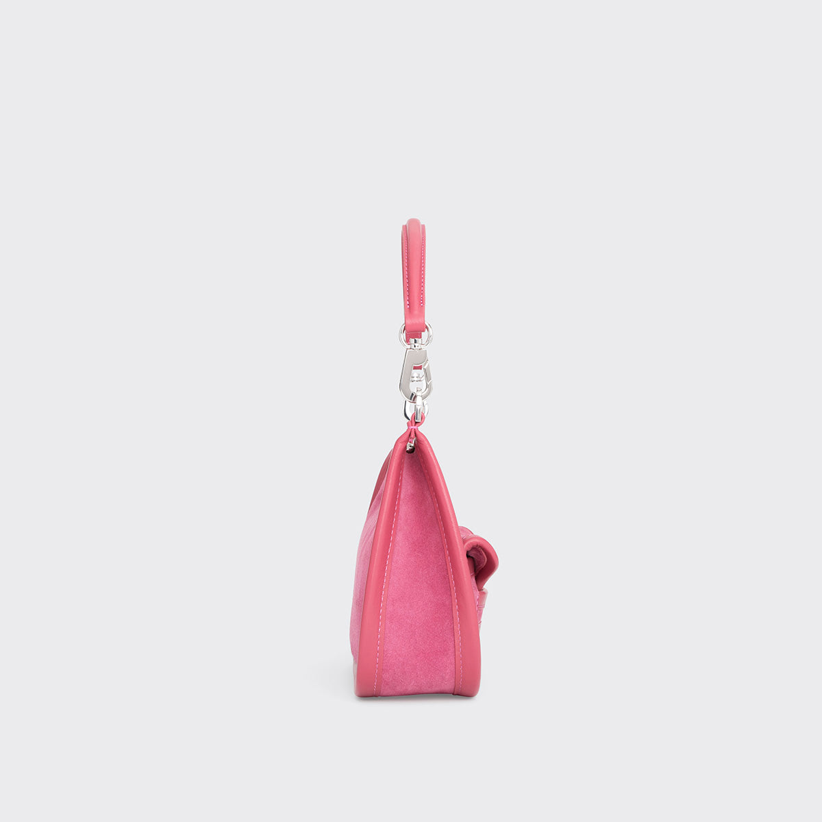 Pierre Hardy SAC ALPHA DAY MINI, cuir de veau velours et cuir de veau rose, vue 3