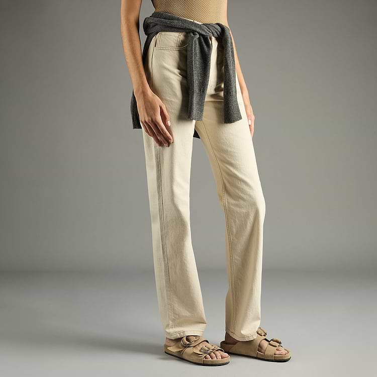 Pierre Hardy MULE PLATE BEACH RIDER, veau velours sable, vue 4