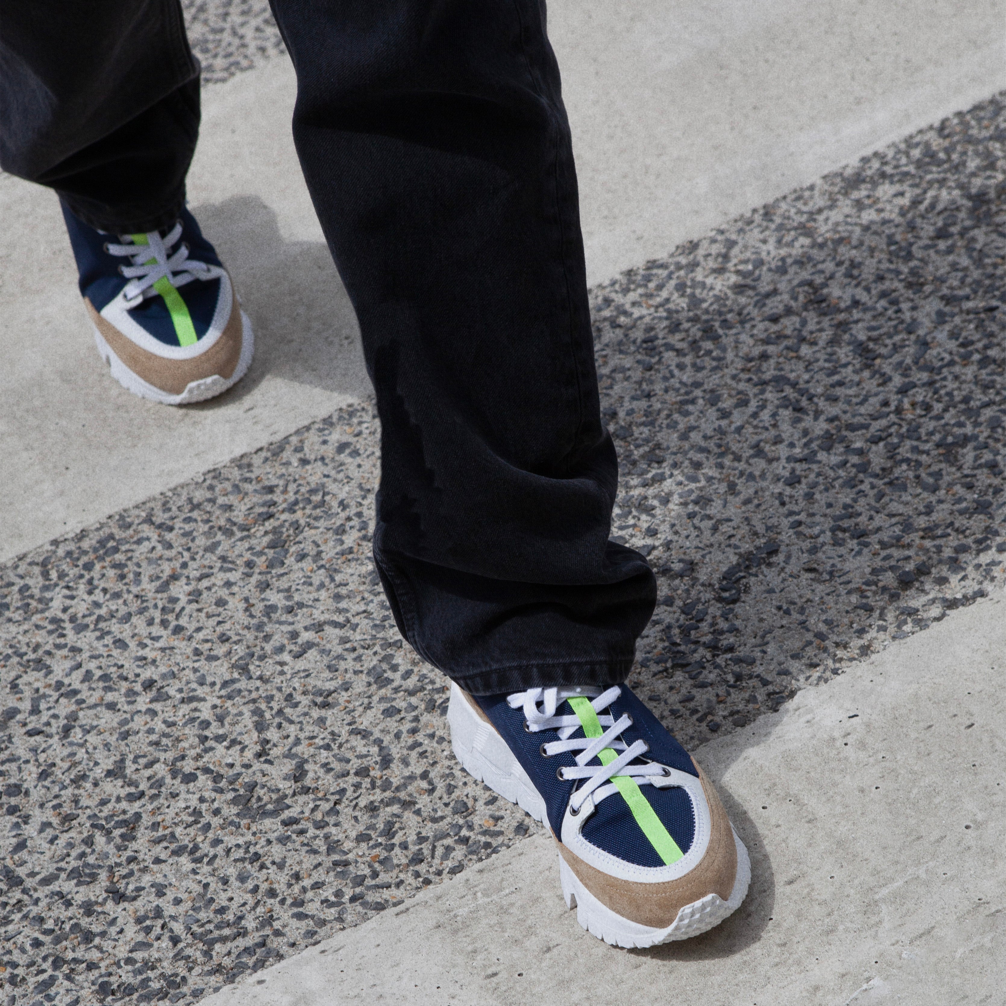 STREET LIFE sneakers for men in navy canvas suede PIERRE HARDY