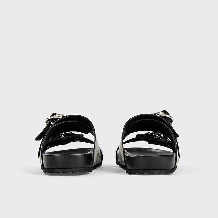 Pierre Hardy MULE PLATE BEACH RIDER, cuir de veau noir, vue 8