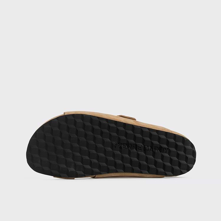 Pierre Hardy MULE PLATE BEACH RIDER, veau velours sable, vue 9