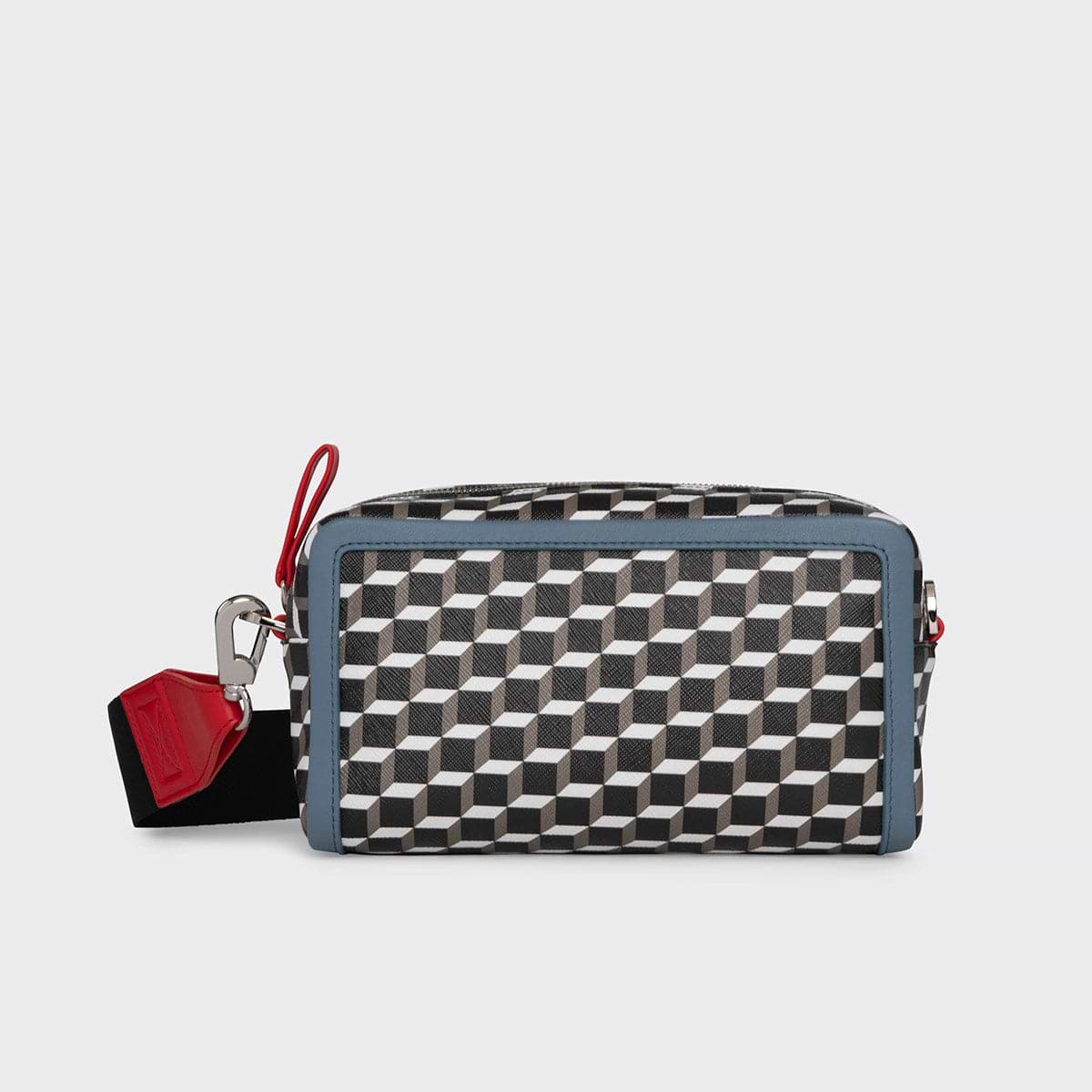 MAXI CUBE BOX unisex bag in Cube canvas blue leather PIERRE HARDY