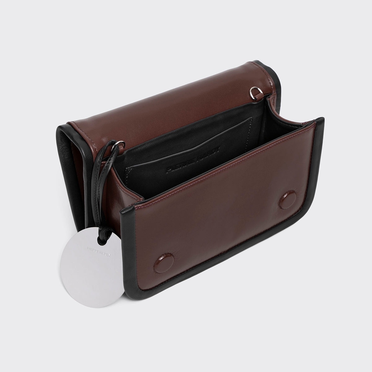 Pierre Hardy ALPHA MAXI HANDBAG, brown, rust and black lambskin and white calfskin, vue 2