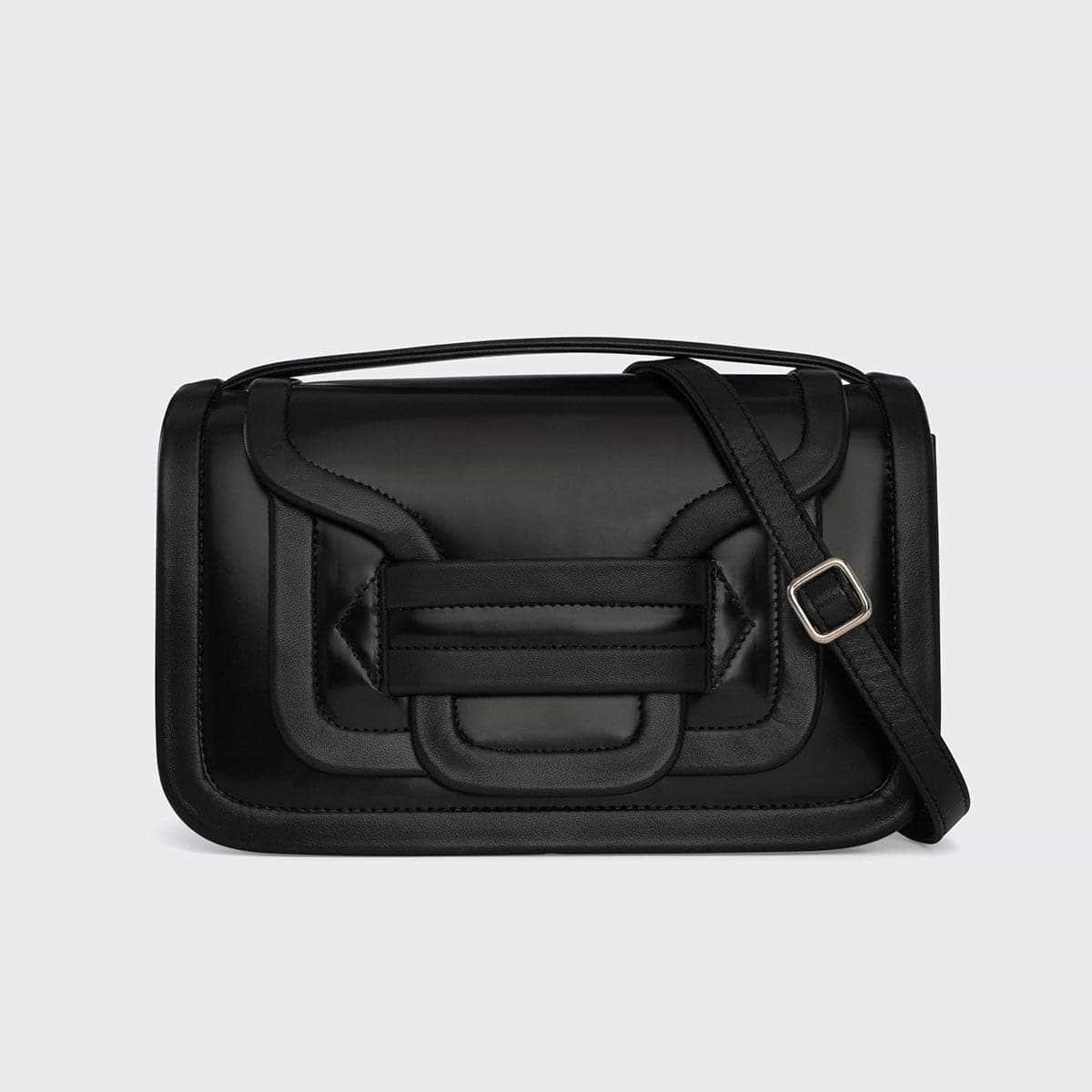 LAMB Logo Patent black sold Handbag