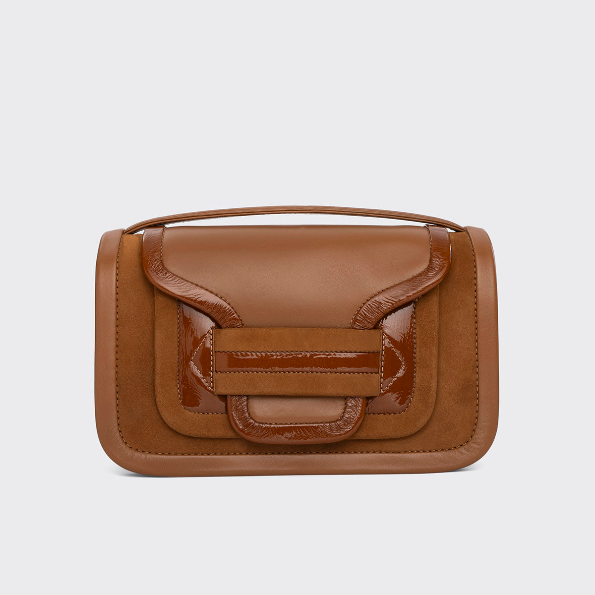 Pierre Hardy ALPHA MAXI HANDBAG, suede kidskin and havana lambskin, vue 7