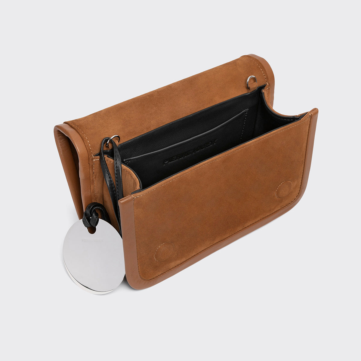 Pierre Hardy ALPHA MAXI HANDBAG, suede kidskin and havana lambskin, vue 2