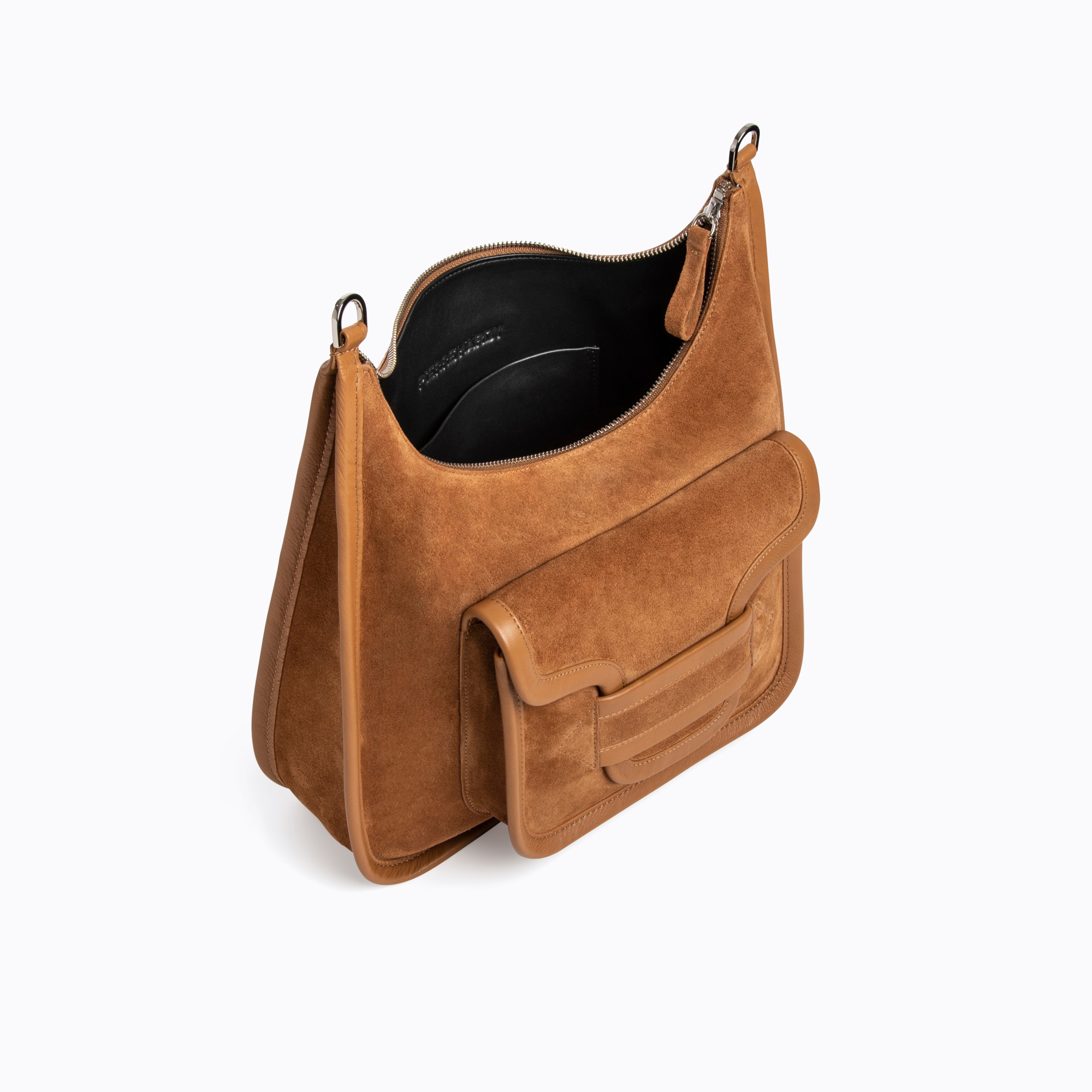 ALPHA DAY satchel bag in camel suede leather PIERRE HARDY