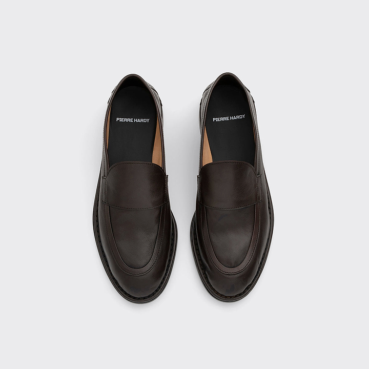 Pierre Hardy NOTO LOAFER, soft loafer in dark brown kangaroo leather, view 2