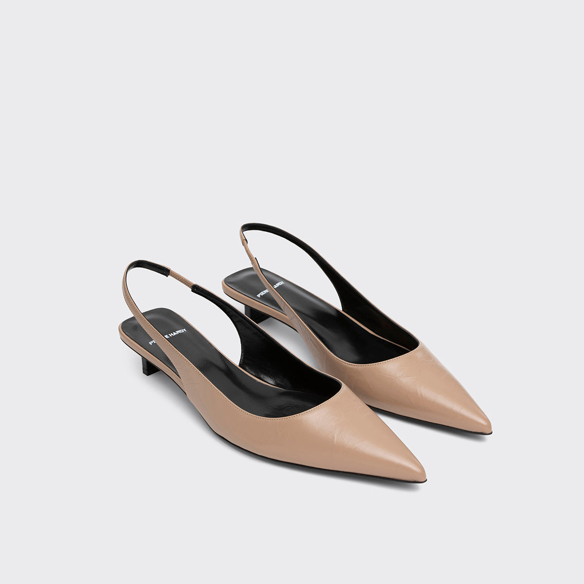 Pierre Hardy STELLA SLINGBACK, beige crinkled calfskin, view 4