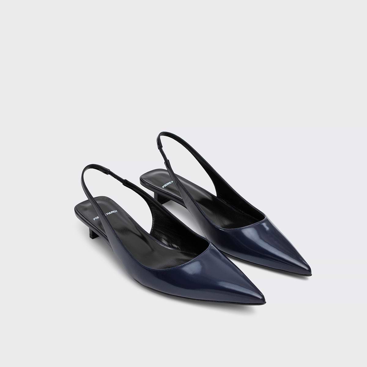 Pierre Hardy STELLA SLINGBACK, navy patent lambskin, view 6