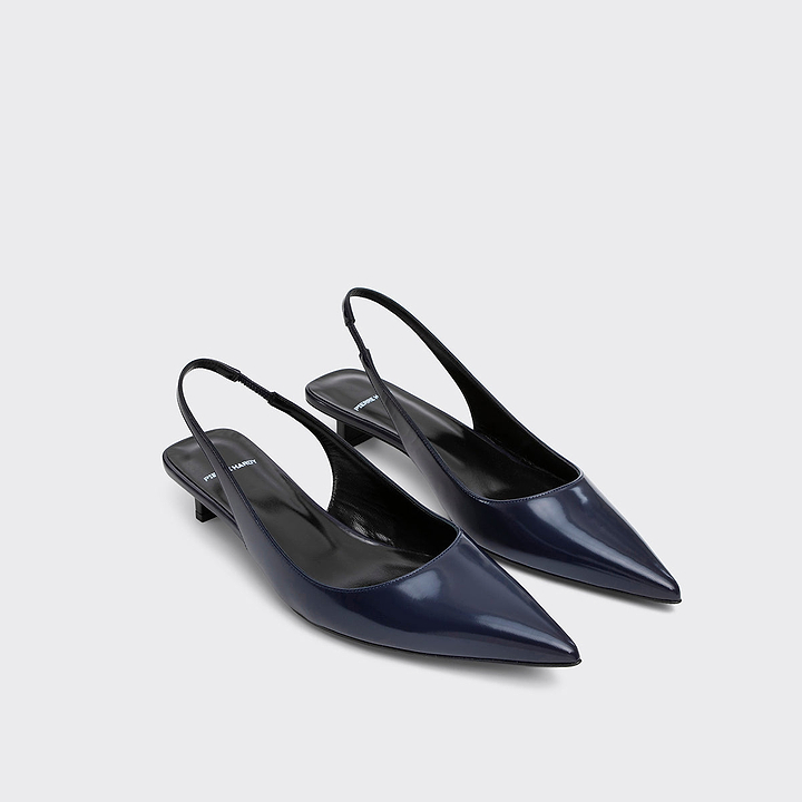 Pierre Hardy STELLA SLINGBACK, navy patent lambskin, view 6