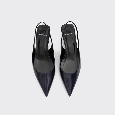 Pierre Hardy STELLA SLINGBACK, navy patent lambskin, view 2