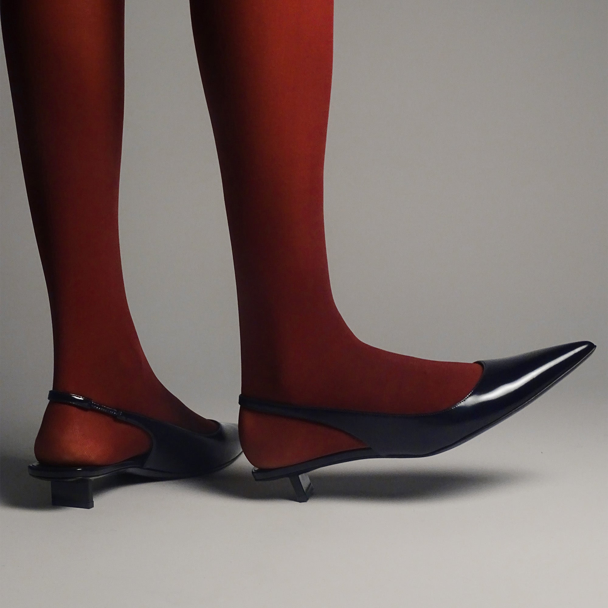 Pierre Hardy STELLA SLINGBACK, navy patent lambskin, view 10