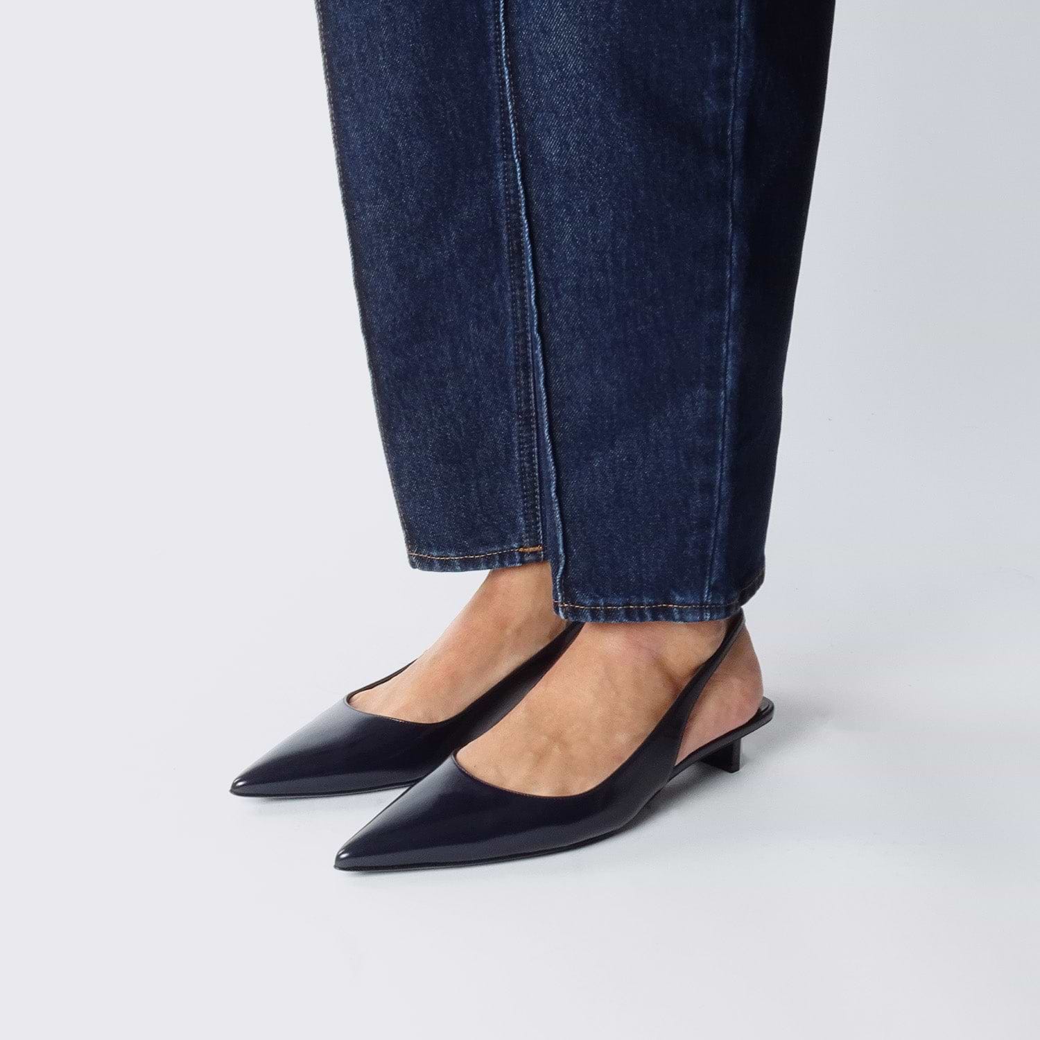 Pierre Hardy STELLA SLINGBACK, navy patent lambskin, view 5